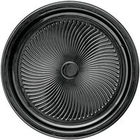 Nova Swirl and Black Marble Party Tray Clear Dome Lid - 13 1'2"Dia x 1 1/4"H
