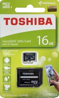 Toshiba 16GB Micro SD Memory Card M203 SDHC UHS1 U1 Class10 with SD Adapter (THN-M203K0160A2)