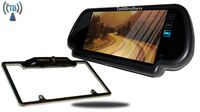 TadiBrothers 7 Inch Mirror with Wireless CCD Steel License Plate Frame Backup Camera