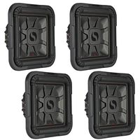 4 Kicker 46L7T102 Car Audio L7T Shallow Mount 10" 1000W Sub Square L7 Subwoofers