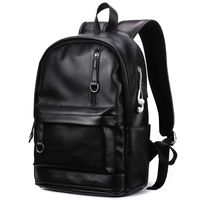 Backpack For Women Men Trendy PU Leather School College Bookbag USB Charging Port Laptop Computer Soft Leather Backpack Women Men Travel Backpack