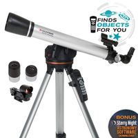 Celestron - 60LCM Computerized Refractor Telescope - Telescopes for Beginners - 2 Eyepieces - Full-Height Tripod - Motorized Altazimuth Mount - 60mm Refractor