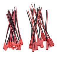 Mecion 2 Pin Male Female Connector Plug JST 100mm Wires Cables for LED Lamp Strip RC Toys Battery Pack of 10 Pairs