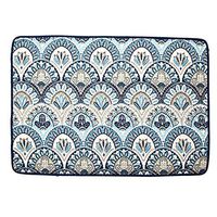 Insun Waterproof Reusable Washable Cotton Bed Pads for Incontinence Menstrual Period Absorbent Mattress Protector Underpad for Kids Adults Pets Blue Print B 28"x39"