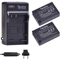 Tectra LP-E17 Battery (2-Pack) and Car/Wall Charger for Canon LPE17 and EOS Rebel T7i, T6i, T6s, SL2,EOS M6, M5, M3, 77D, 750D, 760D, 800D, 200D, 8000D, KISS X8i Cameras