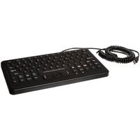 Cherry Electronics J84-2120LUBUS-2 Industrial Series J84-2120 Washable Keyboard, USB Interface, QWERTY, Clean Key, NEMA 4, 11.4" W x 6.4" D x 1.9" H, Black