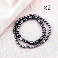 VIKI LYNN Magnetic Hematite Ankle Bracelet Anklet, 9.5" - 2 Anklet+2 Bracelet