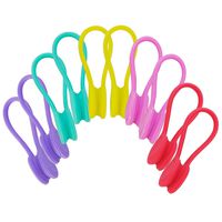 Magnetic Twist Ties, 10pcs Multicolor Strong Magnet Winder Wrap Magnetic Cable Clips for Headphones/Earphones/USB Cable/Keychain etc, by Newtiy