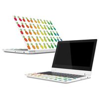 MightySkins Skin Compatible With Lenovo Chromebook C330 (2018) - Rainbow Pineapples | Protective, Durable, and Unique Vinyl wrap cover | Easy To Apply, Remove, and Change Styles | Made in the USA