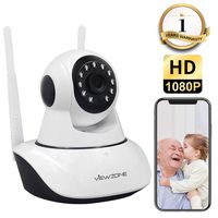 Viewzone Wireless IP Security Camera, 1080P Home WiFi Surveillance Indoor IP Camera for Baby/Pet/Nanny Monitor with Night Vision and Two-Way Audio