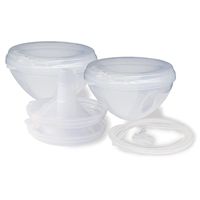 Freemie Freemie Closed System Breast Milk Collection Cups, Pump With Your Clothes On, On The Go, Anywhere, Anytime!, Clear, 25Mm And 28Mm Funnels