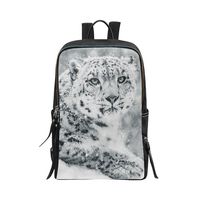 Bag Backpack Snow Leopard in Snow Storm Cool Animal Daypacks