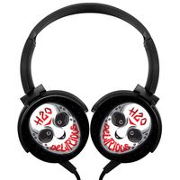 AMAOZNBSTEER Wired Headphones Headsets Del_Blue_H2O Mask Foldable Over Ear for Boys Girls Black