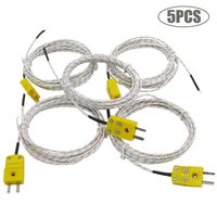 TWTADE 5pcs 3M K Type Mini-Connector Thermocouple Temperature Probe Sensor Measure Range -40~350°C