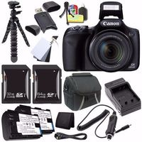 Canon PowerShot SX530 HS Digital Camera (Black) (International Model) + NB-6L Battery + External Charger + 32GB SDHC Card + 64GB SDXC Card Saver Bundle