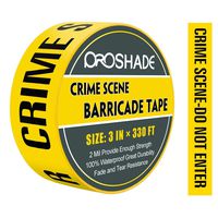 Crime Scene Do Not Enter Tape, 3" x 330' Yellow Warning Barricade Tape, Bright Yellow/Black Print 3" Wide for High Visibility and Maximum Readability, Strongest & Thickest Tape For Danger Areas
