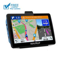 Car GPS Navigation, HD Touch 7-inch 8GB Navigation System, Voice Turn Tips and Traffic alerts, Lifetime map Updates (Navigation pre-Installed US/Canada/Mexico Latest map)