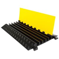 Electriduct Heavy Duty 5 Channel Cable Protector Rubber 36" Cord Cover Ramp with 1-3/8" Channels for Wires and Hoses