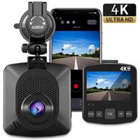 4K Dash Cam with WiFi GPS, OIIEE Dash Camera for Cars 170° Wide Angle Car Driving Recorder Super Night Vision Parking Mode Motion Detection G-Sensor WDR Support 128GB Max