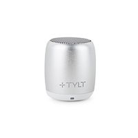 TYLT Mini Boom Bluetooth Speaker (Silver) 3W Output on Bluetooth 4.2 & Up to 4 Hours of Playback on One Charge from This Portable Wireless Speaker with Microphone, Includes Micro USB Charging Cord