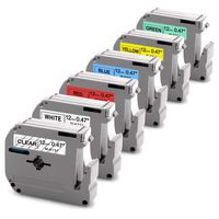 MK231 MK131 MK431 MK531 MK631 MK731 12mm 0.47 Inch for PT-M95 PT-90 PT-65 PT-70BM PT-70 PT-85 Replacement for Brother P-Touch M Tape, 1/2 Inch x 26.2 Feet (8m) 6-Color