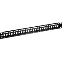 TRENDnet 24-Port Blank Keystone 1U Patch Panel, Cat5, Cat5e, Cat6, Cat6A, UTP, 19" Rackmount Design, TC-KP24
