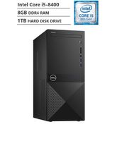 Dell Vostro Business Desktop, Intel Core i5-8400 2.80GHz Processor (9MB Cache, Up to 4.00GHz), Intel UHD Graphics 630, 8GB Memory, 1TB Hard Disk Drive, DVD, HDMI, Windows 10 Pro, Black