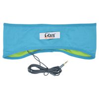 CozyPhones Sleep Headphones & Travel Bag, Lycra Cool Mesh Lining and Ultra Thin Speakers. Perfect for Sleeping, Sports, Air Travel, Meditation and Relaxation - Blue with Green Liner