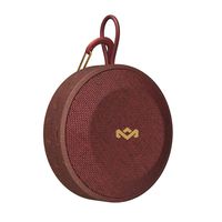House of Marley, No Bounds Outdoor Speaker 10-Hour Battery, Water & Dust-Proof , IP67, Buoyant, Carabiner, Quick Charge, Charging Cable, Aux-In, Wireless Dual Speaker Pairing, Speaker phone Red