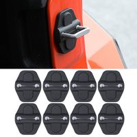 YOCTM Door Lock Decoration Cover For 2018 2019 2020 Jeep Wrangler JL JLU Unlimited Sahara Sports Rubicon 2020 Gladiator JT Door Lock Cover Sticker Auto Parts Accessories Black ABS (4Door) (Pack of 6)
