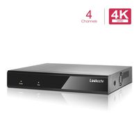 lookcctv 4K 4CH H.265 Security NVR Network Video Recorder, Supports 4K/6MP/5MP/4MP/3MP/1080P IP Camera (NO HDD&Cameras),Remote Smartphone Access/P2P Cloud/Motion Detection Email Alert