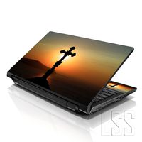 LSS Laptop 15 15.6 Skin Cover with Colorful Black Cross Pattern for HP Dell Lenovo Apple Asus Acer Compaq - Fits 13.3" 14" 15.6" 16" (2 Wrist Pads Free)