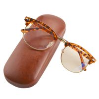 Gudzws Blue Light Blocking Glasses Computer Gaming TV Screen Viewing Half Frame Metal Rim Wire Retro Style Protect Eyes Healthy Keep Better Sleep Time Demi