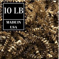 Crinkle Cut Paper Shred Filler for Packing and Filling Gift Baskets, Natural Craft Bedding in Brown Kraft (10 LB, Kraft)