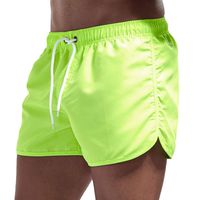 haoricu Men's Beach Shorts Quick Dry Surfing Swim Trunks Elastic Drawstring Shorts Multi-Color Optional Green