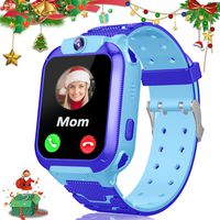 MiKin Kids Smart Watch for Girls Boys GPS Tracker Smartwatch Phone with Two Way Call SOS Alarm Clock Voice Message Math Game Front Camera 1.44" Touch Screen Gizmo Watches