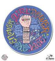 Girl Power Fist - 3" Vinyl Sticker - For Car Laptop I-Pad Phone Helmet Hard Hat - Waterproof Decal