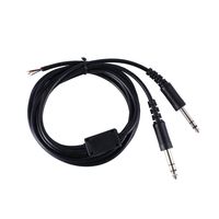 Uqiangbao DIY 2m UFQ Aviation Headset Dual-Plug Aircraft Headphones Replacement Cable Mono Cable Type