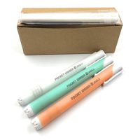 Jovely Retractable Click Pocket White Latex-Free Eraser for Pencil Writing, Portable Pen-Style Pencil Erasers, Premium Rubber Stick Eraser with 3 Assorted Barrels with 15 Refill Erasers
