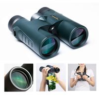 HD 10x42 Roof Prism Binoculars Waterproof for Adults Bird Watching, Large Ocular and Object Lens, Clarity Brightness and Wide Field of View-Lightweight and Compact with HD Green Films Fully MultiCoat