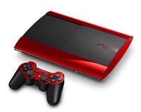 Red Chrome Mirror Vinyl Decal Faceplate Mod Skin Kit for Sony PlayStation 3 Super Slim Console by System Skins