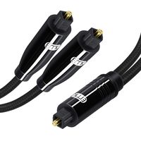 Toslink Optical Splitter Cable Fiber Optic Cable [2 in-1 Out,Support One Audio Source Only] Ideal for 1 in 2 Out Toslink Digital Audio Splitter Cable Toslink Optical Cable 3ft&5ft
