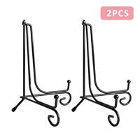 Teamkio 2 Pack Improved Anti-Slip 10 Inch Plate Holder Display Stand, Picture Frame Holder Stand, Easel Display Stand, Book Display Stand