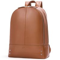 Women Backpack Purse Genuine Leather Travel Business Fit 14 Inch Laptop Large Fashion Ladies Bag Brown