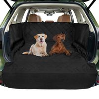 FunniPets Cargo Liner for SUV, Waterproof Dog Cargo Cover with Side Walls Protector and Bumper Flap, Non-Slip Backing, Quilted Pet Seat Cover, Large Size Universal Fit, Black