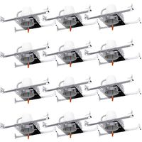 Sunco Lighting 12 Pack 4 Inch New Construction Housing, Air Tight IC Rated Steel Can, 120-277V, TP24 Connector Included for Easy Install - UL & Title 24 Compliant