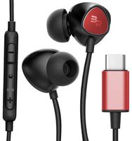 Thore USB Type C Earbuds (V100) in Ear Wired Headphones with Microphone/Remote for Note 10/10 Plus, Pixel 2/3/4 XL, Huawei Mate 10/Pro, Moto Z2/Z3, Essential Ph-1 - Red