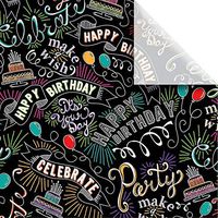 JAM PAPER Printed Gift Tissue - Birthday Chalk - 20 x 30-240 Sheets