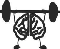 hBARSCI Smart Muscle Vinyl Decal - 5 Inches - for Cars, Trucks, Windows, Laptops, Tablets, Outdoor-Grade 2.5mil Thick Vinyl - Matte Black