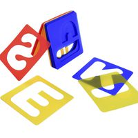 TecUnite 26 Pieces Alphabet Stencils Set Plastic Letter Stencils for Painting Learning, DIY Craft Decoration